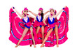 cabaret dancer girls dressed in vintage costumes