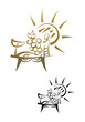 Symbol-Set: Christliches Abendmahl