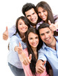 Friends with thumbs up