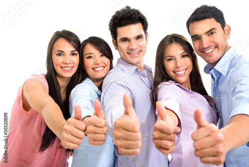 Photo: Group of people with thumbs up Group of people with thumbs up