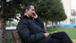 Video: man talking cell phone man talking cell phone