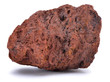 Natural sample of iron ore isolated on white background