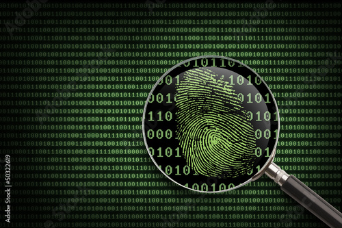 Illustration: Magnifying Glass Online Fingerprint Magnifying Glass Online Fingerprint