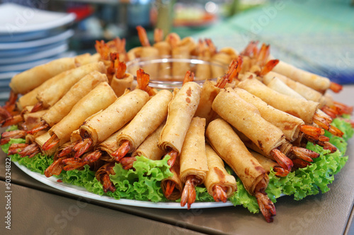 Photo: Crispy Chinese Traditional Spring rolls food Crispy Chinese Traditional Spring rolls food