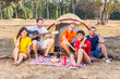 Photo: Group of People Camping and Singing Group of People Camping and Singing