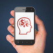Marketing concept: Finance Symbol on smartphone