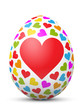 Osterei, Ostern, Ei, Herz, Liebe, verliebt, Deko, Symbol, 3D