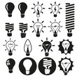Light bulbs. Vector bulb icon set