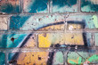 Graffiti on wall, background.