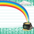A pot full of coins with a clover plant