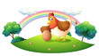A chicken with an egg