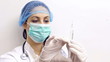 Doctor with vaccine