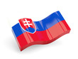 3d flag of slovakia isolated on white