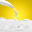Pouring milk splash