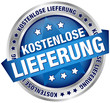 Button Banner "Kostenlose Lieferung" blau/silber
