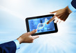 Dna strand On The Tablet Screen