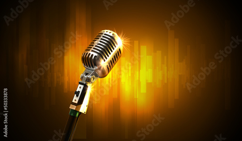 Photo: audio microphone retro style audio microphone retro style