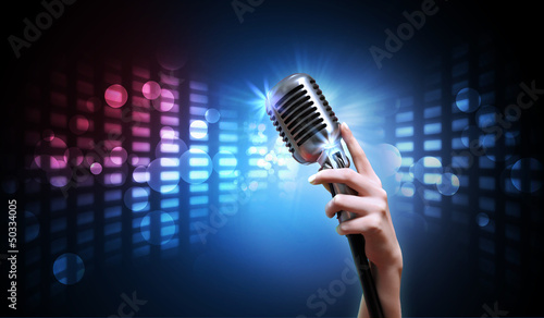 Photo: audio microphone retro style audio microphone retro style
