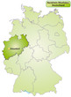 Landkarte von Deutschland und Nordrhein-Westfalen