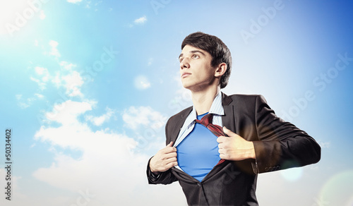 Photo: Young superhero businessman Young superhero businessman