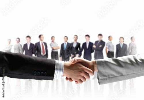 Photo: image of business handshake image of business handshake