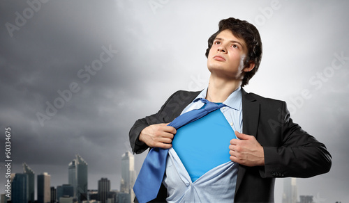 Photo: Young superhero businessman Young superhero businessman