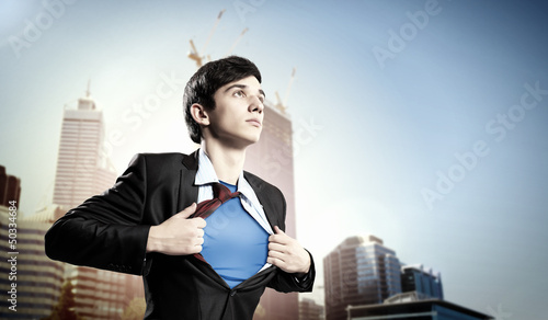 Photo: Young superhero businessman Young superhero businessman