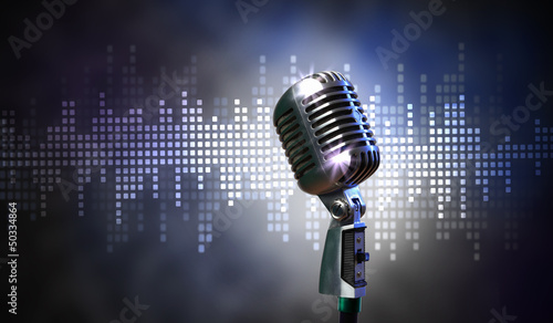 Photo: audio microphone retro style audio microphone retro style