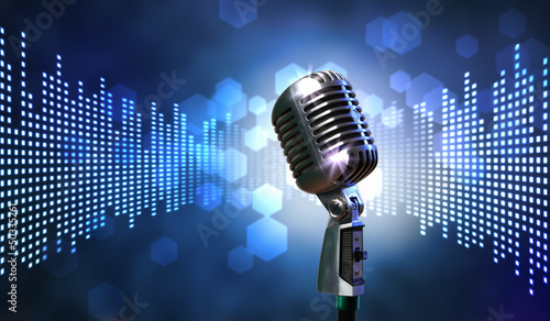 Photo: audio microphone retro style audio microphone retro style