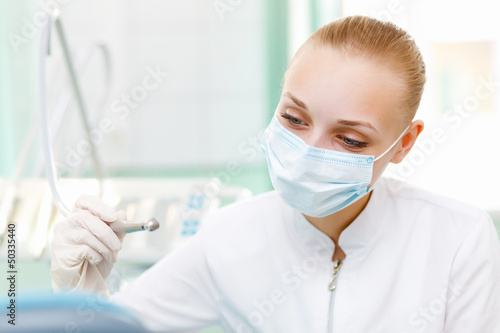 Photo: A portrait of a dental worker A portrait of a dental worker
