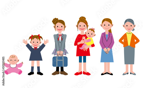 Illustration: 世代 女性 世代 女性
