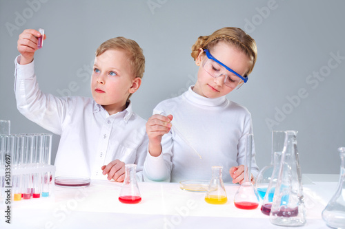 Photo: Keen chemists Keen chemists
