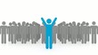 leadership concept, with alpha channel