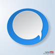 Abstract paper speech bubble on light blue background