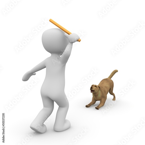 Illustration: Hund Stöckchen werfen Hund Stöckchen werfen