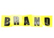 Brand in yellow note