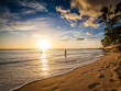 Photo: Sonnenuntergang @ Waikiki Beach, Hawai'i Sonnenuntergang @ Waikiki Beach, Hawai'i