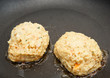 Fresh Crab Cakes in Saute Pan