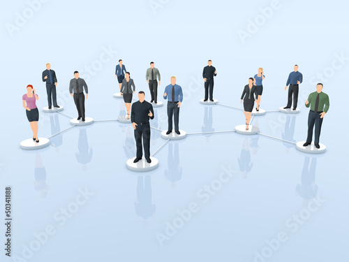 Illustration: Business Netzwerk - Vernetzung und Kontakte Business Netzwerk - Vernetzung und Kontakte