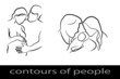 silhouettes of family