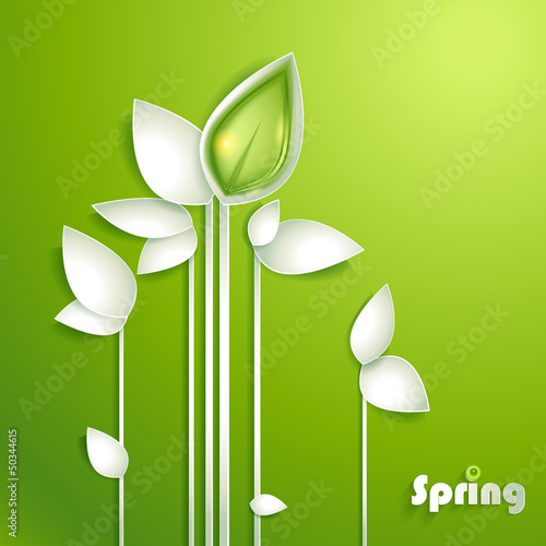 Vector: Abstract paper plants Abstract paper plants