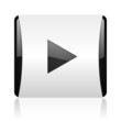 play black and white square web glossy icon