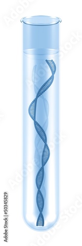 Illustration: DNA im Reagenzglas - Symbolisch DNA im Reagenzglas - Symbolisch