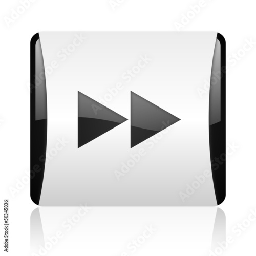 Illustration: scroll black and white square web glossy icon scroll black and white square web glossy icon
