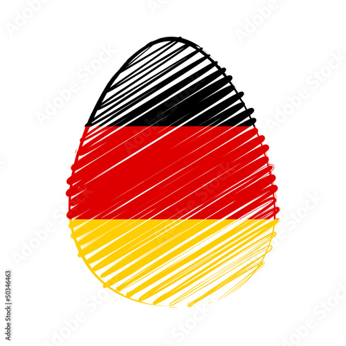 Illustration: German flag in easter egg German flag in easter egg