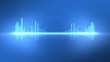 Cool Blue VU Thin Equalizer Waveform Meters