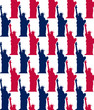 statue of liberty seamless pattern