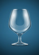 glass goblet for brandy drinks vector illustration EPS10.