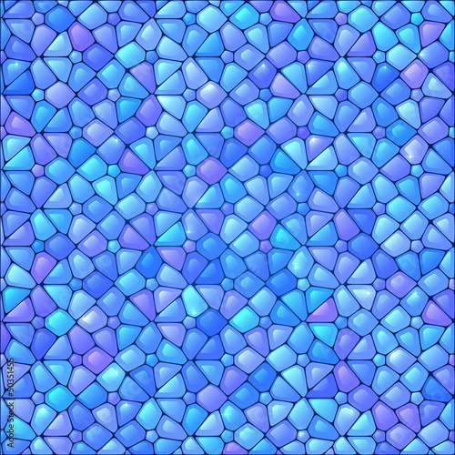 Vector: Blue abstract stained glass mosaic background Blue abstract stained glass mosaic background