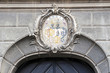 Coat of arms on the entrance of the Town Palace of the Fugger